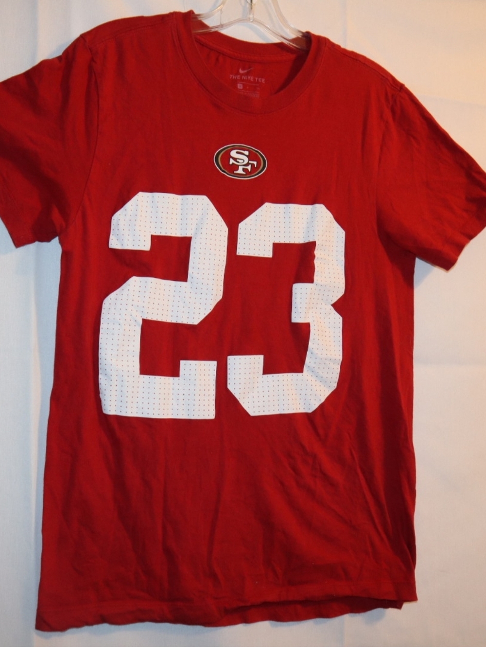 Men's San Francisco 49ers Christian McCaffrey Nike Scarlet Red Tee Size Small - Picture 4 of 9